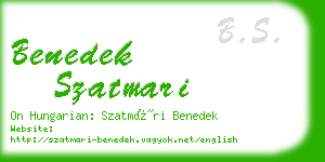 benedek szatmari business card